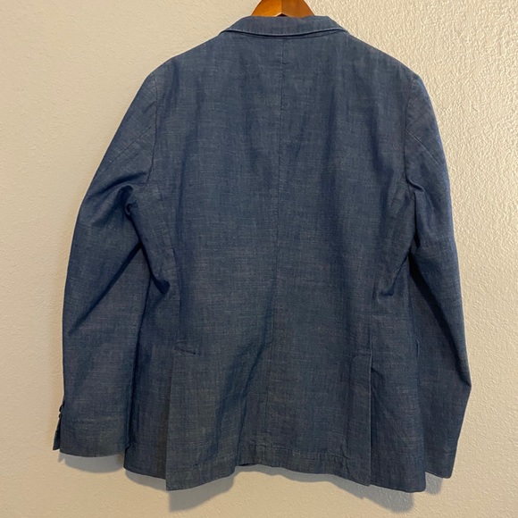 Men’s Lands’ End Denim Style Blazer - Picture 9 of 10